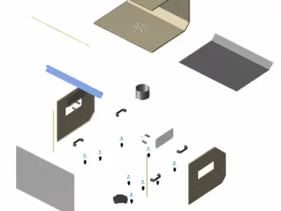 3D MODEL DESIGN metal box hobby paint booth 3D model