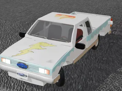 Datsun Car HIGH POLY 3D model