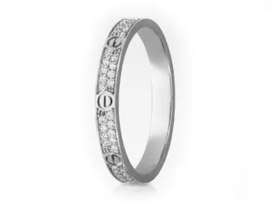 Luxury Fashion Ring With Gem 3D print model 3D print model