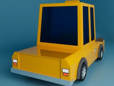 Low-Poly Taxi Low-poly 3D model