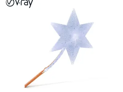 Star Wand D Model Pack Low-poly 3D model