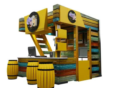 Booth Exhibition Stand a156  3D model