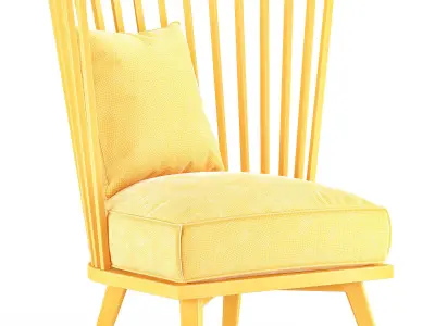 Gervasoni lounge chair with cushion Low-poly 3D model