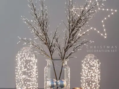 Christmas Decoration Set 3D model buy