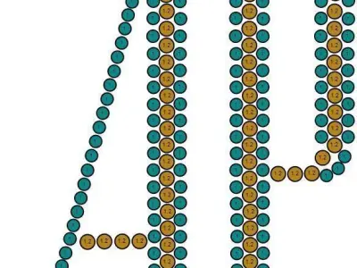 AP Money Clip with stones 3D print model