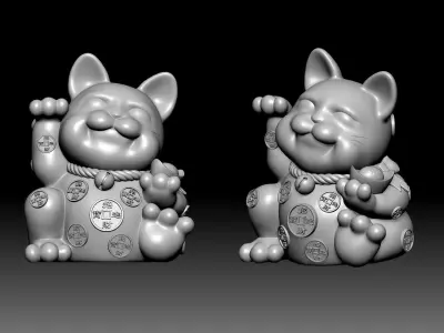 Fortune Cat 3D model