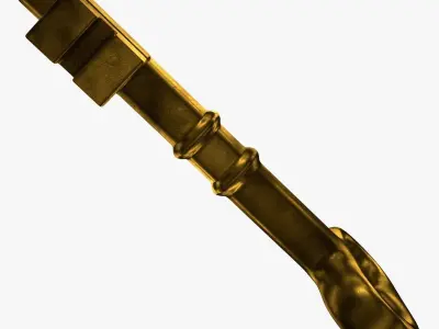 Key 3D golden 3D model