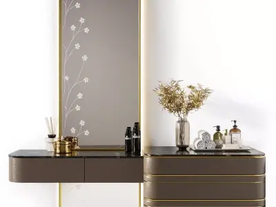 Dressing table with decor 3D model