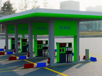 Gas station  3D model
