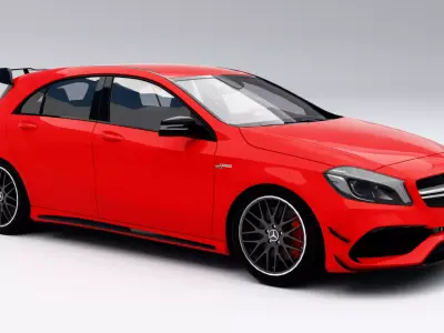 Mercedes-Benz A45 AMG 4Matic 2016 Low-poly 3D model