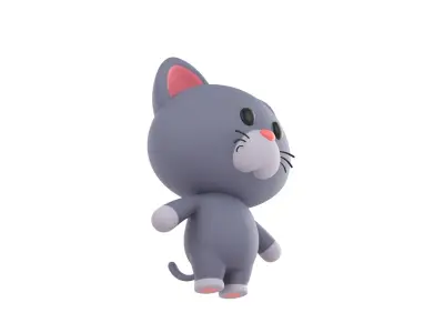 Character053 Rigged Cat 3D model