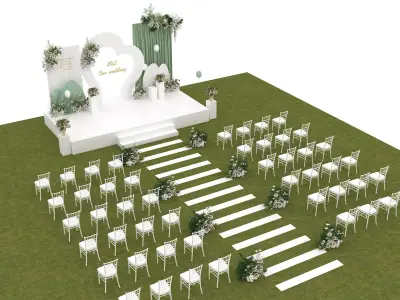 wedding stage 3D model