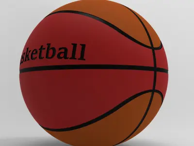 Basketball 3D Model ball Free 3D print model