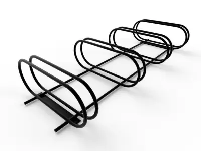 Bike Rack M09 Low-poly 3D model