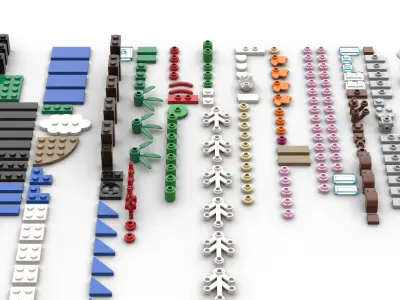 TwindBricks3D - 40713 Japan Postcard 3D print model