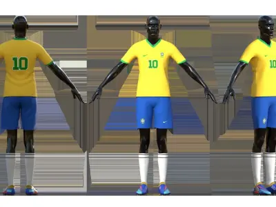 Football Soccer Uniform Low-poly 3D model