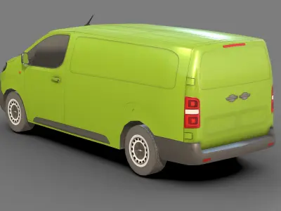  Low-poly Opel Vivaro Cargo 3D Model Low-poly 3D model