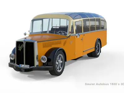 Saurer Autobus 1930s 3D model