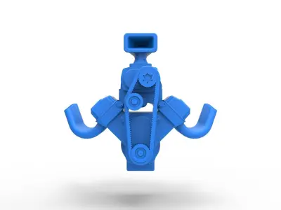 Engine V8 for vintage dragster Version 6 Scale 1 to 25 3D print model