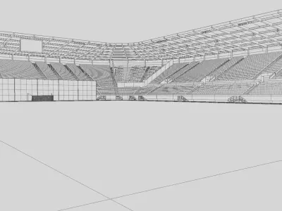 New Wildparkstadion Karlsruhe Germany Low-poly 3D model