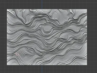 modern panel wall decor set wall relief mural CNC 132 3D model