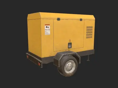 Electric Generator Low-poly 3D model
