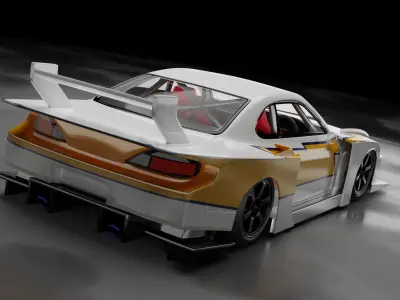 Nissan LB-Super Silhouette S15 SILVIA Low-poly 3D model
