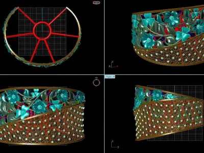 Bracelet 3d jewelry model 3D print model 3D print model