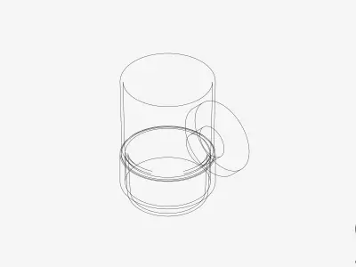 Tumbler Holder - Luxury - Round - With Tumbler - Round Plate Low-poly 3D model