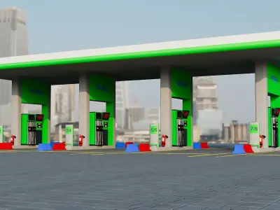 Gas station  3D model