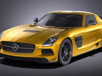 Mercedes SLS AMG BLACK 2015 VRAY 3D model
