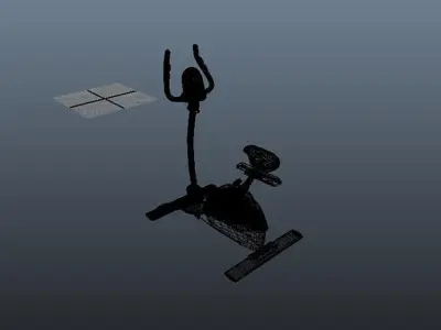 Exercise bike 3D model 5