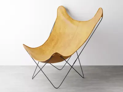 Leather butterfly chair 3D model