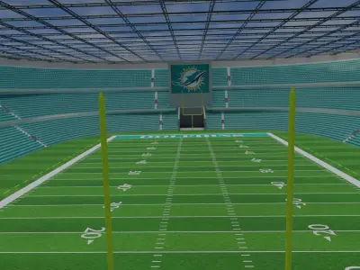 Miami Dolphins - American Football Stadium Low-poly 3D model