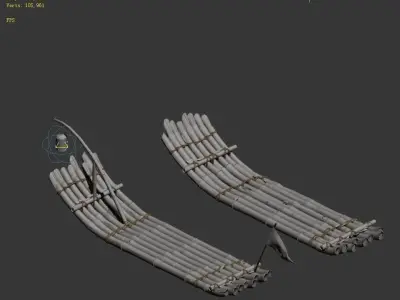 Game Transportation - Wood 3D model