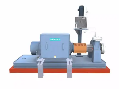 Boiler Pump Low-poly 3D model