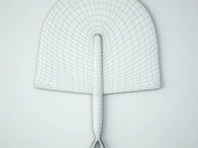African Handwoven Fan 6 3D model
