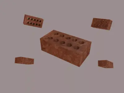 Brick Low-poly 3D model