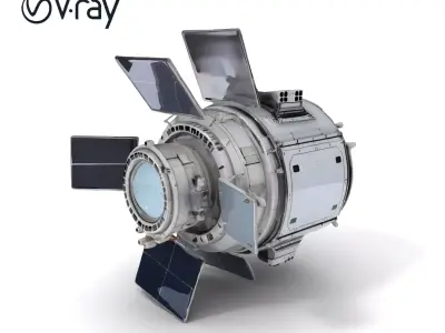 Space Satellite Module D Model Pack Low-poly 3D model