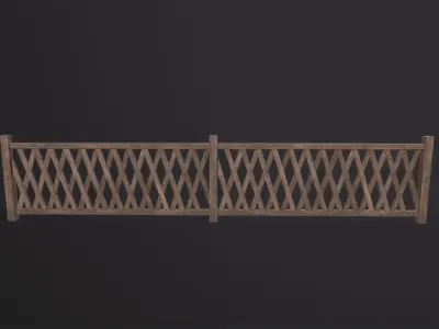 Fence 3D Model Low-poly 3D model