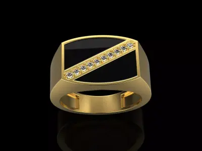 man  signet ring model 486 3D print model