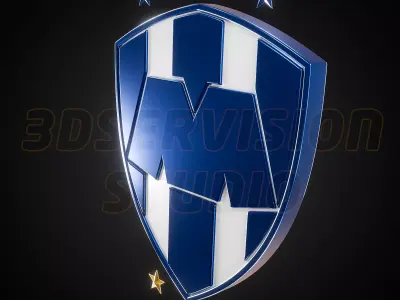 Club De Futbol Monterrey logo - Cinematic - 3D print 3D model