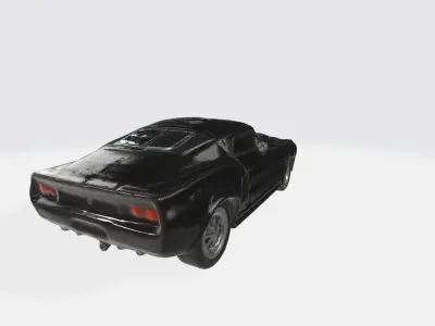 3d Black Muscle Car High Poly 3D model