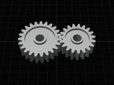 Animated Gears 1 3D model