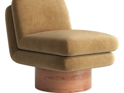 Odeon Swivel Accent Chair 3D model