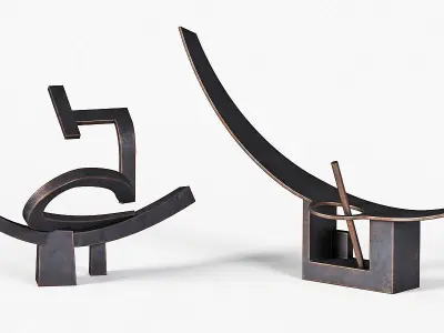 Abstract Sculptures Low-poly 3D model