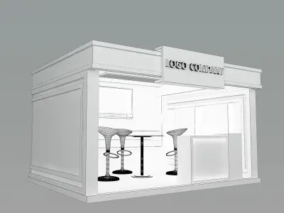 Booth Exhibition Stand a405a  3D model
