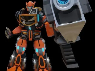 Transformers Prime Blaster Free low-poly 3D model