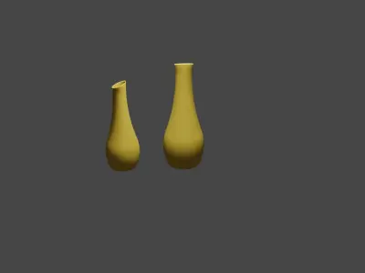 Simple Yellow Vase Free 3D model