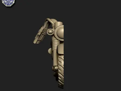 motor bike v1 Bas relief wall decoration art 3D print model